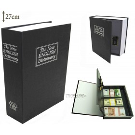 Книга сейф с кодовым замком Бизнес 27 см (черный цвет)